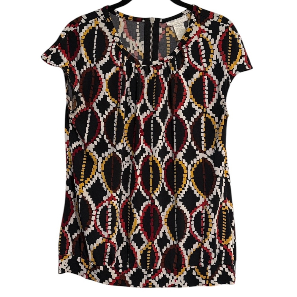 🌻 Worthington Stretch Patterned Blouse